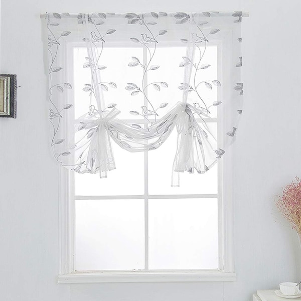 Roman Shades Sheer kangas lyhyt verho pieneen ikkunaan makuuhuoneeseen olohuone keittiöön 60*120cm (valkoinen)
