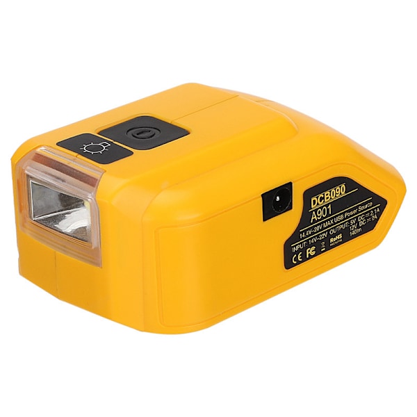 Opladerkonverter USB, dobbelt opladeradapter USB Dcb090 til Dewalt 14.4v 18v 20v Li-ion batteriopladning konv