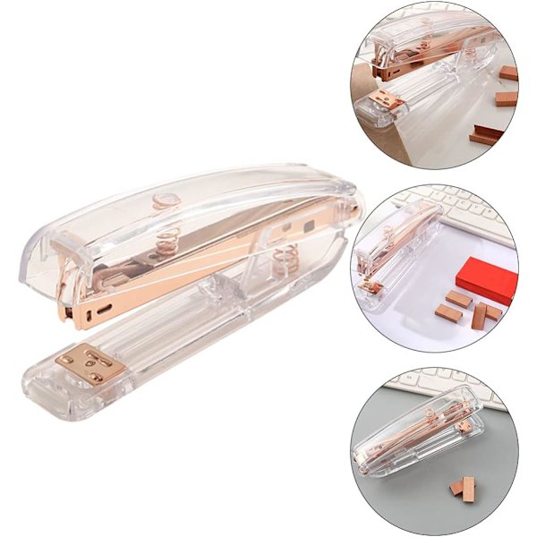 1 st transparent skrivbordsstapler Swingline häftapparat bokbindningsverktyg kontorsmaterial kontorsstapler