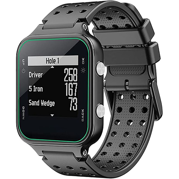 Svart armband till Garmin Approach S20/ S5/ S6, mjukt silikonersättningsarmband, kompatibelt med Garmin Forerunner 220/230/ 235/620/ 630/ 735XT/ 235lite black