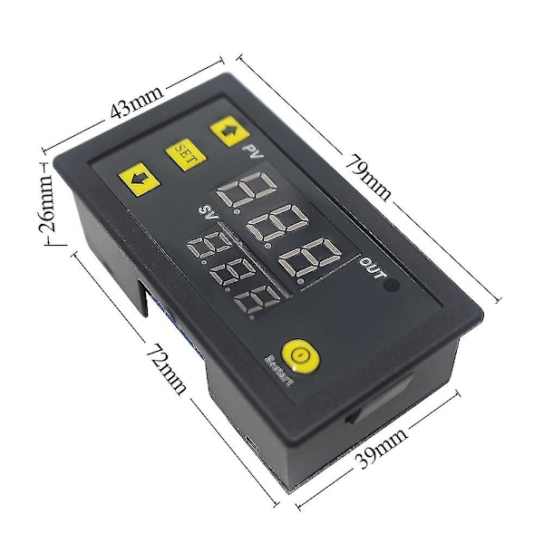 W3230 Mini Digital Temperaturregulator, LED-display Termostat Regulator, AC110V-220V 20A Temperaturregler Sensor Meter