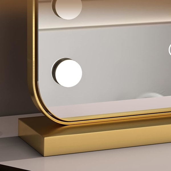 LED Makeup Spejl til Skrivebord Soveværelse Toiletbord Touch Kontrol 360° Roterende Makeup Spejl