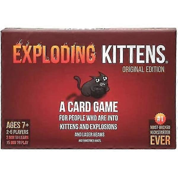 Exploding Kittens - Kortspel | Familjevänligt Partyspel | Rysk Roulette | Engelska | Ålder 7+ | 2 till 5 spelare