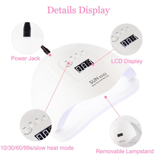 110 W UV-LED-lamppu kynsienkuivaajalle 36 LED-helmiä manikyyrigeelikynsilamppujen kuivauslamppu