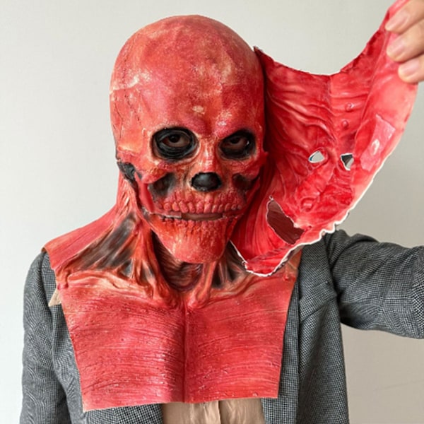 Halloween-kallo naamio, Luuranko Halloween Pelottava Naamio Kallo Koko Pää Cosplay Puku Kauhu Rekvisiitta