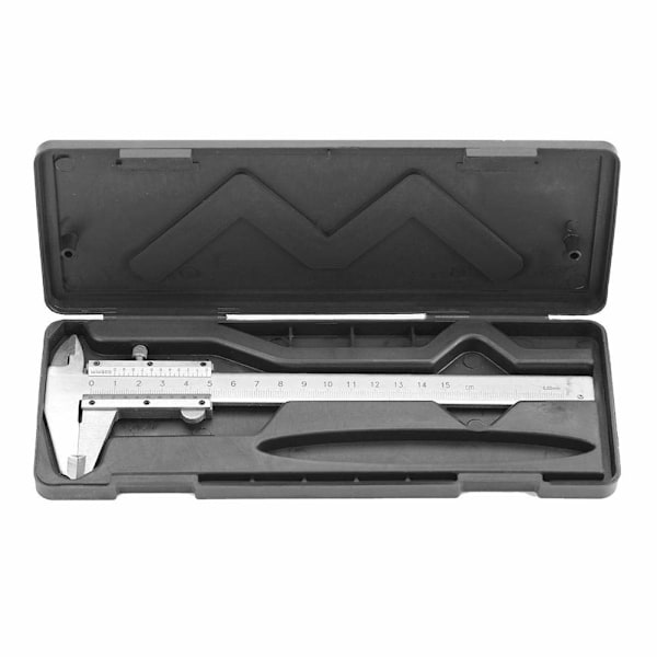 Vernier-mitta 0-150mm, Vernier-mitta korkeahiiliterästä, sisä- ja ulkohalkaisijan mittaus kestävä työkalu