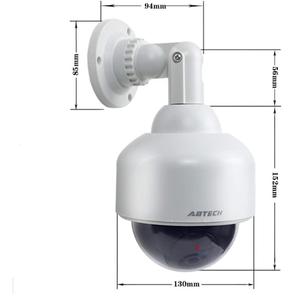 Udendørs Indendørs Falsk Imitation Infrarød Rød LED Blinkende Lys Overvågning Sikkerhed Mini High Speed Dome Kamera