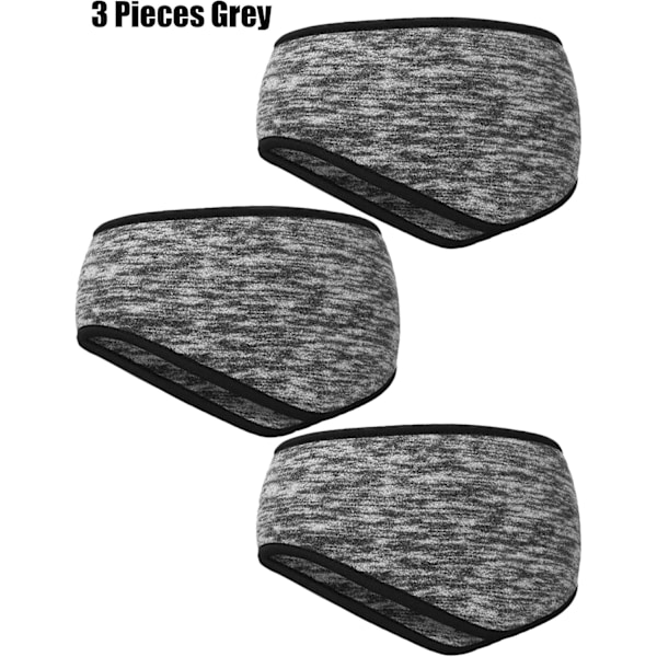 Pieces Ørevarmere Pannebånd Full Dekning Øreklokker Pannebånd Sportspannebånd for Utendørs Sport og Trening Hemp gray