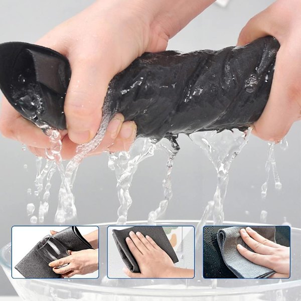 5-pack Tjocka Magiska Glasputsdukar, Ränderfri Återanvändbar Mikrofiberputsduk, Glasputsdukar, Inga Spår Absorberande, 30×30CM