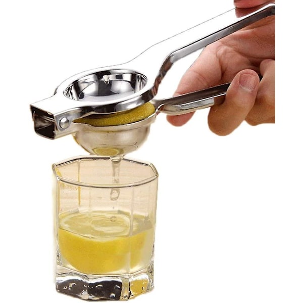 Manuel Saftpresser i Rustfrit Stål, Citrus Citronpresser, Frugtpresser Lime Metal, Professionel Håndsaftpresser Køkkenredskab