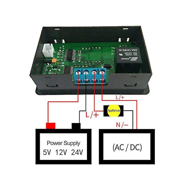 W3230 Mini Digital Temperaturregulator, LED-display Termostat Regulator, AC110V-220V 20A Temperaturregler Sensor Meter