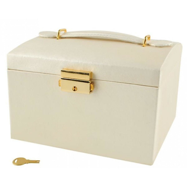 Stor smyckeskrin med flera nivåer - Beige
