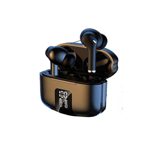 Langattomat Bluetooth 5.3 -kuulokkeet, 40 tunnin toistonaika, LED-näyttö, HiFi-stereosoundi, vedenpitävät nappikuulokkeet mikrofonilla iPhonelle