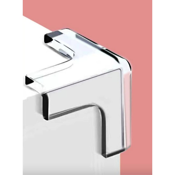 T-formad barnsäkerhetshörnskydd i mjukt silikon, transparent, bordskantskydd (4-pack)