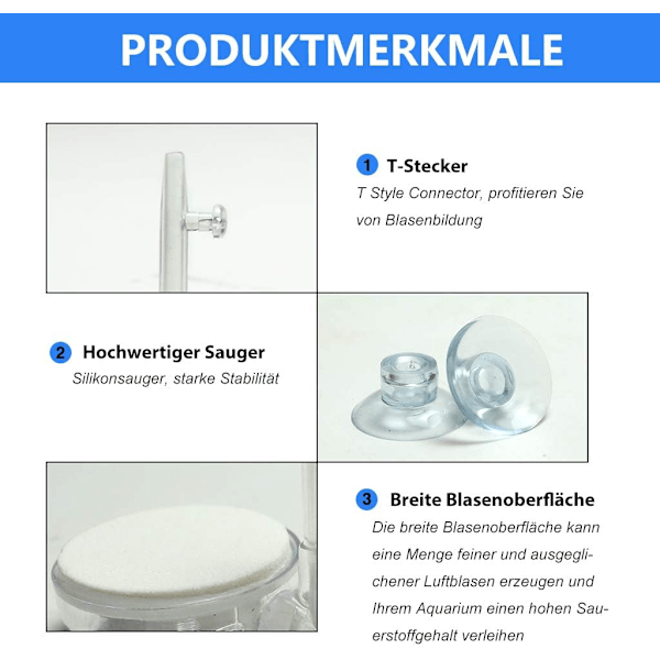 Akvarium Nano Luftstein Fisketank Nano Boblestein Stille Diffuser for Oppløst Oksygen, Brukes i Akvarier Fisketank og Hydroponiske Pumper (Y35)