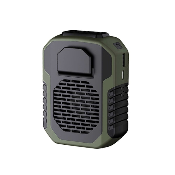 Kannettava 6000mAh henkilökohtainen mini vyötärötuuletin 3 nopeutta ulkotuuletin toimistoon ulkoiluun matkustamiseen roikkuva vyötärö kaula virtapankkituuletin armeijanvihreä Green