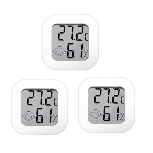 Digitalt Hygrometer, Mini Indendørs Termometer Rum Thermo-Hygrometer, Nøjagtig RH Måler Temperatur Monitor til Hjem Soveværelse Kælder Kontor Drivhus