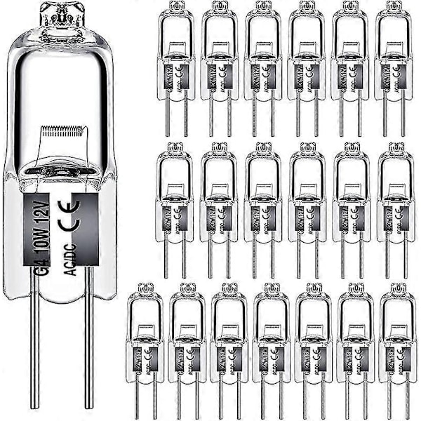 20 stk. G4 Halogenpære, 10w Dc12v Innendørs Halogen G4 Lampe