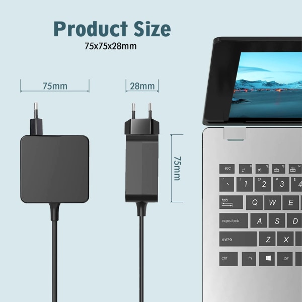 Laptopladdare för ASUS 19V 2.37A 45W (4.0 * 1.35mm) Vivobook 14 15 17 X540S X541N X541U Zenbook 13 UX305 UX305F UX305C UX303U