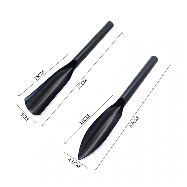 2 stk Hage Spade Multifunksjonell Håndspade Karbon Rustfritt Stål Hage Spader Praktiske Hageverktøy for Transplantasjon, Graving, Planting