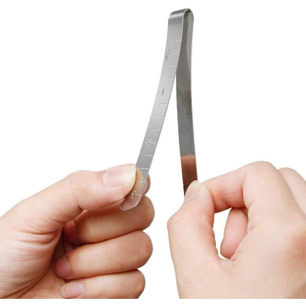 Syklips 20 Metall Faldeklips 3\" Målelinjal
