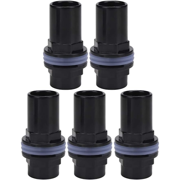 5 st/set Akvarium Rörkoppling, PVC Akvarium Filter Vattenrörskarv Rak Rörkoppling Akvarium Tillbehör (25mm)