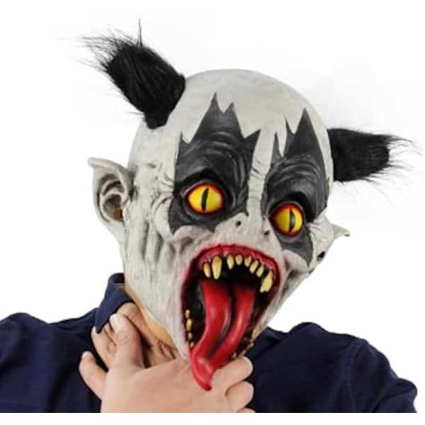 Voksne Uhyggelig Halloween Latex Realistisk Kostume - Skræmmende Silikone Helmaske - Cosplay eller Udklædning