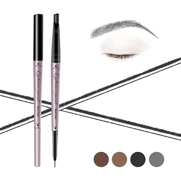 Ögonbrynspenna med dubbla ändar, Vattentät ögonbrynspenna, Kladdfri och långvarig ögonmakeup, 1-pack #03