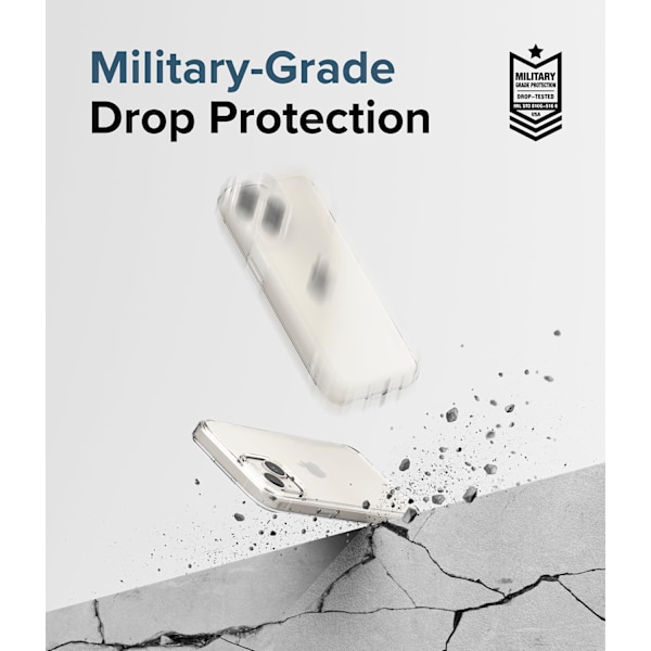 Kompatibel med iPhone 15 Skal, [Anti-Rep] Militärklassat Skydd Stöttåligt Transparent Skal Bumper Skydd för iPhone 6,1-Tum (2023) - Klar