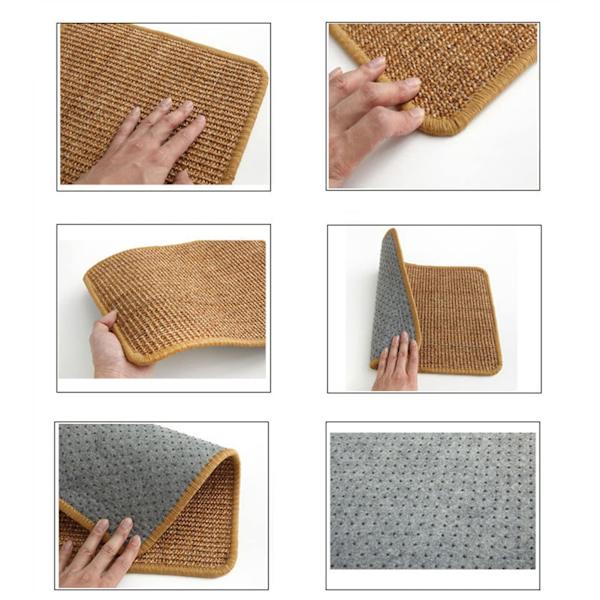 Mattan för kattklösning i sisal, horisontell golvmatta för kattklösning, kattklösmatta för väggklösning för inomhuskatter, grå, 30x40cm
