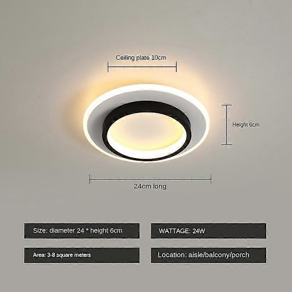 Gangs- og korridorbelysning, Moderne og nordisk bordlampe, LED loftslampe til entré/garderobe