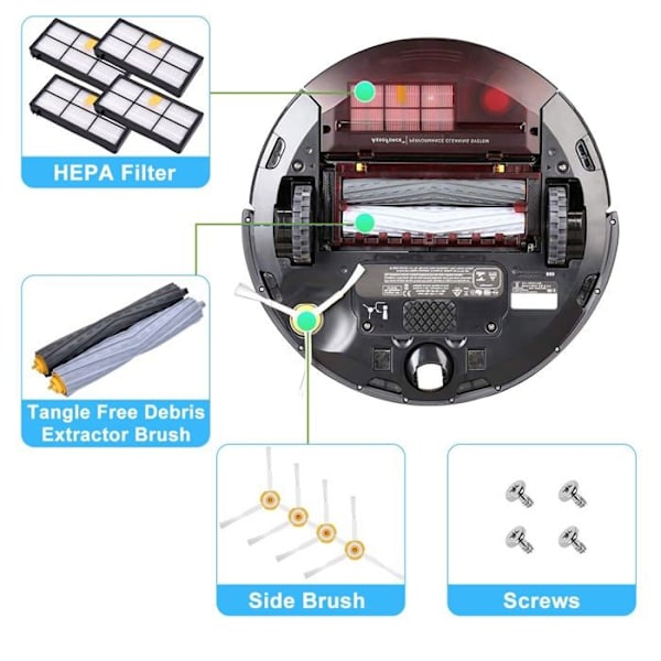 Varaosatarvikesarja iRobot Roomba 800 900 -sarjalle, varaosasuodattimet Roomba-imurille