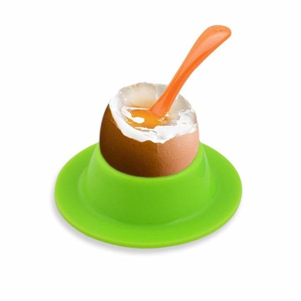 Egg Holder Set, 4PCS Silikon Egg Cups Set Egg Cups Stativ for Kjøkken Kokte Egg Frokost