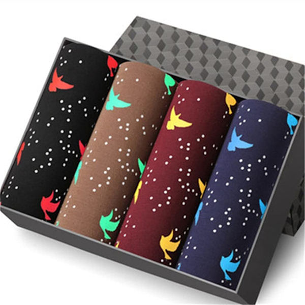 4-pack Herrunderkläder Boxershorts Tunna Trosor (Färg: 04, Storlek: 4XL(78 88KG)) 4XL(78 88KG)