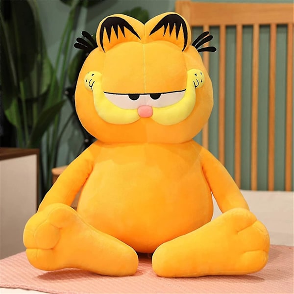 Søt Garfield, Katt Plysjdukker Gaver Leke, Plysjputer, Gutter Jenter Gul Katt Dyr Tegneseriefigurer, 15.7in