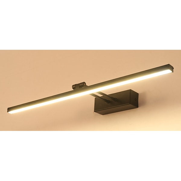 Spegelljus, Badrumsvägglampa Varmvit Led 10w 3200k, Modern Inomhus Badrumsbelysning Svart Lampa Badrumsbelysning, 50cm