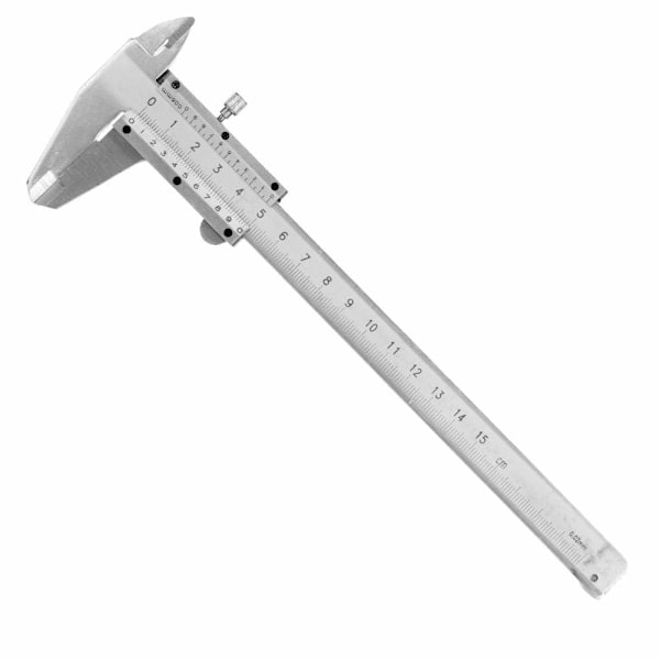 Vernier-mitta 0-150mm, Vernier-mitta korkeahiiliterästä, sisä- ja ulkohalkaisijan mittaus kestävä työkalu