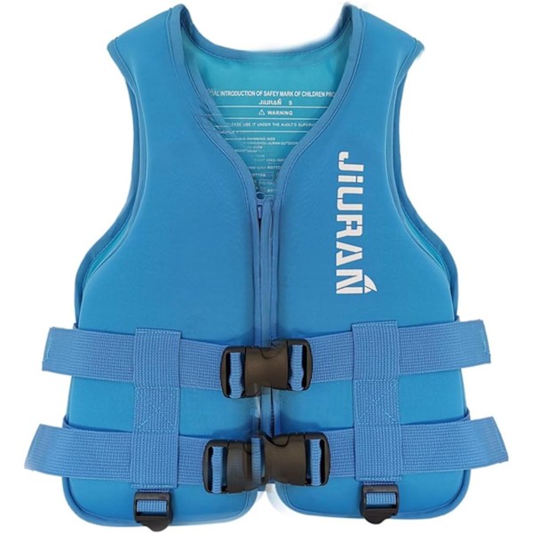 Gummisikkerhetsvest for vannsport fiske vannski kajakk båtliv svømming rafting blue L