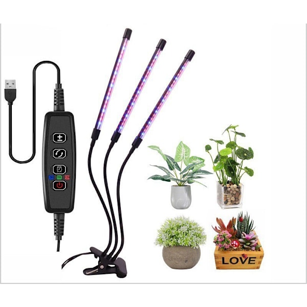 Justerbar Växtlampa - LED, Timer