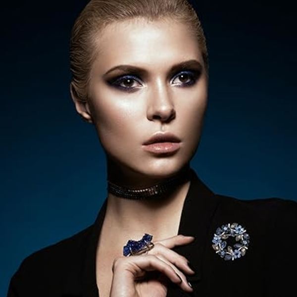 Kristallbroschnålar Rhinestone Broscher (blå) blue