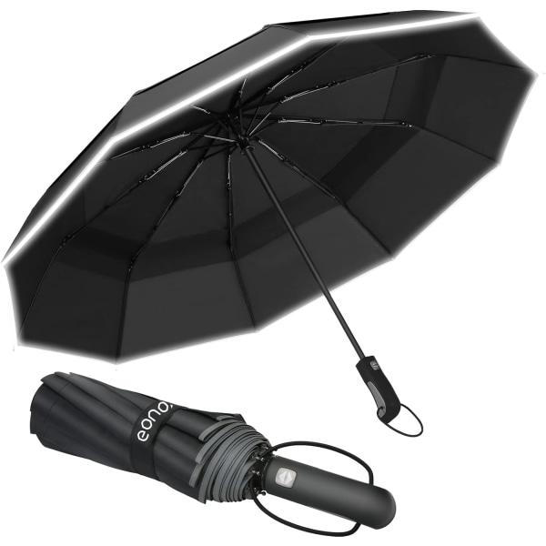Paraply stormsikker automatisk, vindtæt dobbelt baldakin