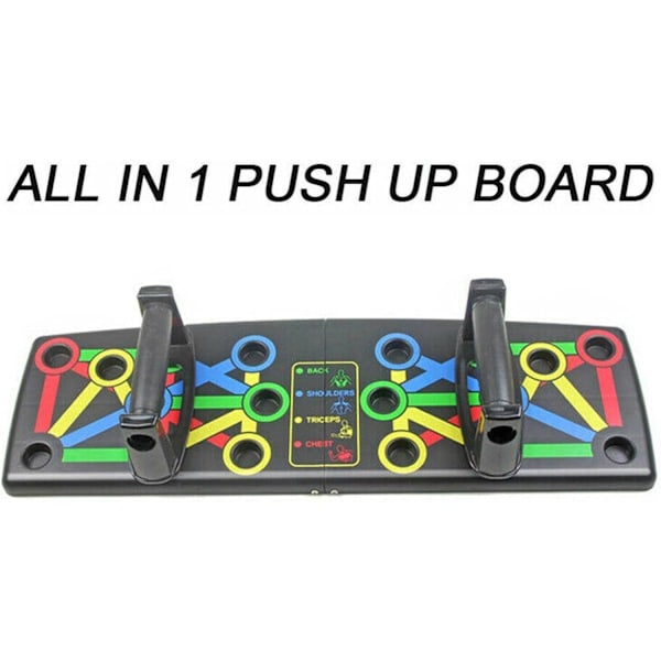 Foldbar 14 i 1 Push Up Boards ， Fitness Gym Muskelstyrke perfekt push up, Bærbar treningsutstyr for menn kvinner Hjemmetrening