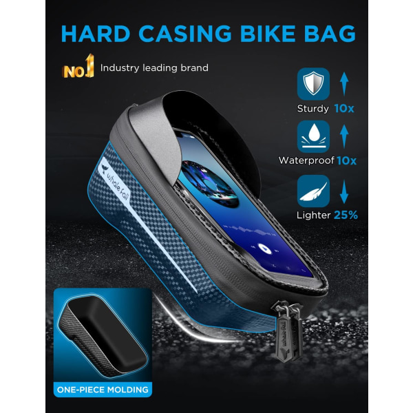 fall vattentät ramväska cykel mobiltelefonhållare cykel hård EVA cykel topprörsväska trycktåliga cykeltillbehör