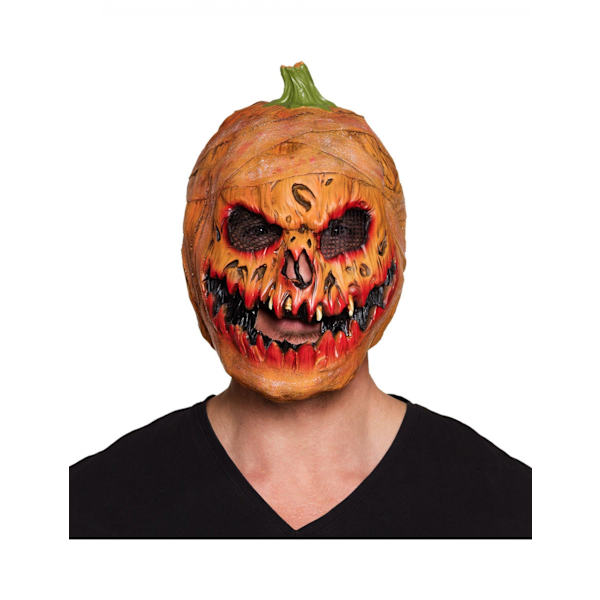 Aikuisille tarkoitettu hymyilevä kurpitsa-naamio, Halloween-kurpitsa-naamio, juhlan kauhu-tempputarvikkeet, oranssi pääasu tunnelma-naamio