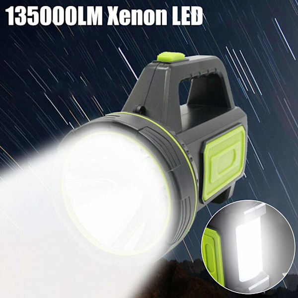 Ultra kraftig LED-lommelygte USB genopladelig 135000 lumen 6000mah med sidelys Høj effekt Vandtæt lommelygte til nødsituationer Vandreture Camping Jagt
