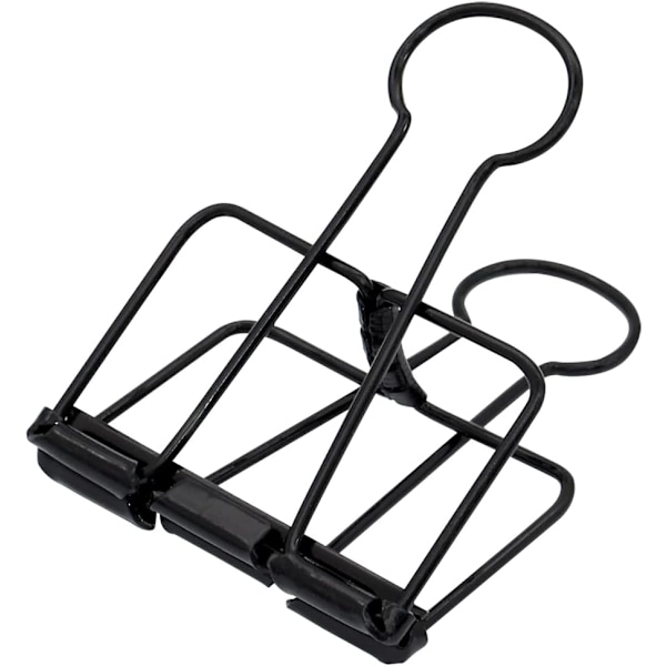 Ekstra Store Binder Clips 5 cm, Klemmer Sorte til Kontor Skoleartikler (15 stk)