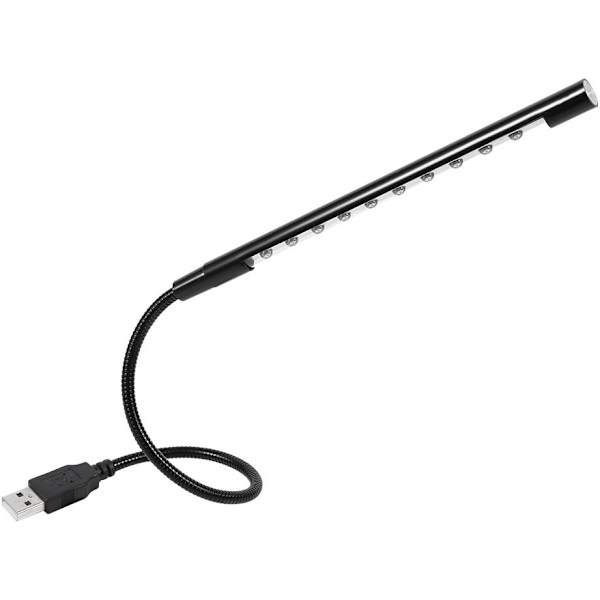 Mini Läslampa 10 LED Super Starka Läslampor USB Flexibel Portabel Reselampa för Att Läsa Böcker