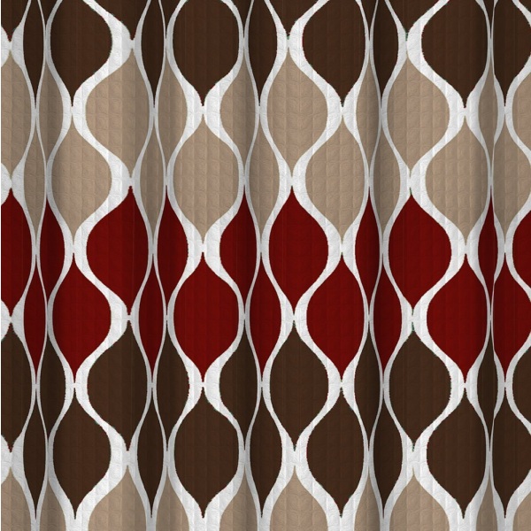 Texturerad Duschdraperi Set, Set med 1 Duschdraperi & 12 Metallkrokar, Rostbeständig, 100% Polyester, Maskintvättbar, Mått 70” X 72”, Espresso Espresso