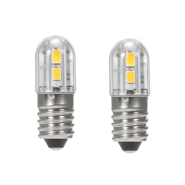 2 stk. E10 6V LED-pære med 2835 skruebase 4 SMD-chips gul opgradering til forlygter lommelygte