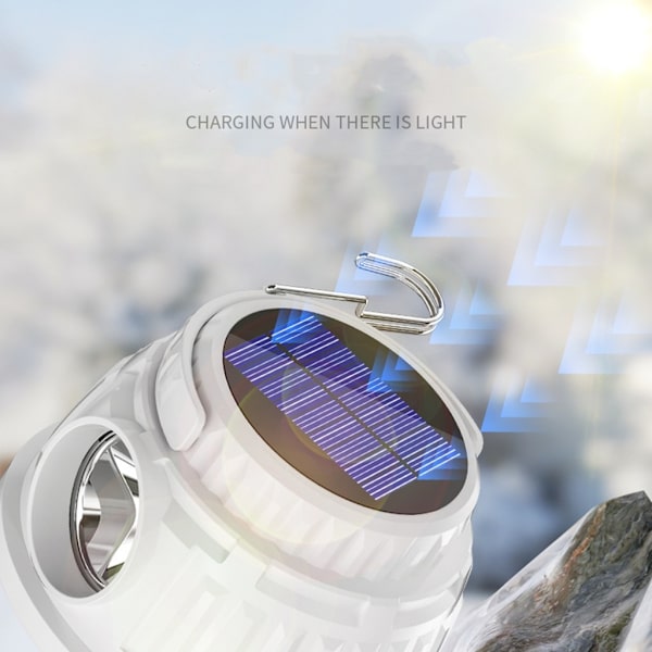 Genopladelig Camping Lommelygte 3 i 1 Bordlampe Lanterne Camping Telt Lommelygte Deformerbar Arbejdslampe med 2000mAh Batteri LED